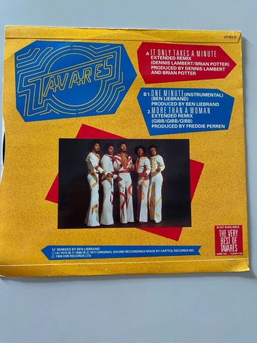 Tavares It Only Takes a Minute Special 12" Remix Version Vinyl Single Good Cond. - Picture 4 of 4