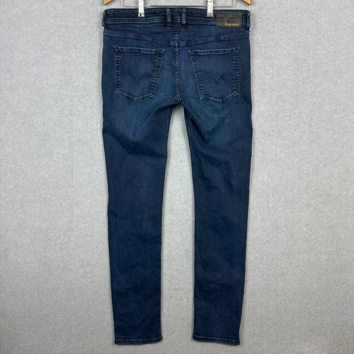 Diesel Jeans Mens 36 Blue Denim Sleenker Slim Skinny Stretch Zip Fly - Picture 3 of 9
