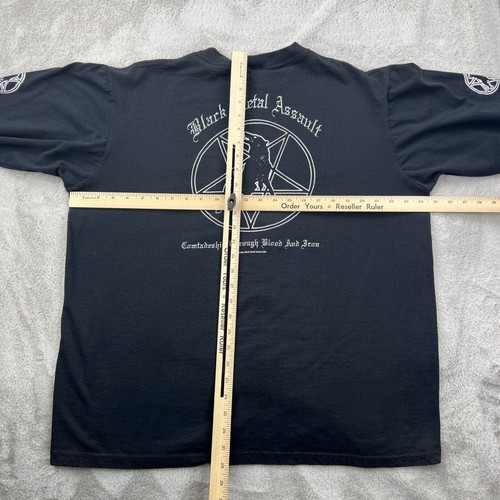 Vtg Marduk Shirt Mens XL Black Heavy Metal Assault Rock Band Music Tour Y2K - Picture 5 of 23