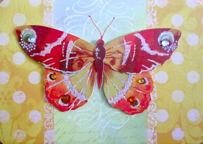 Papyrus Brenda Walton Jeweled Butterfly Blank Greeting Card