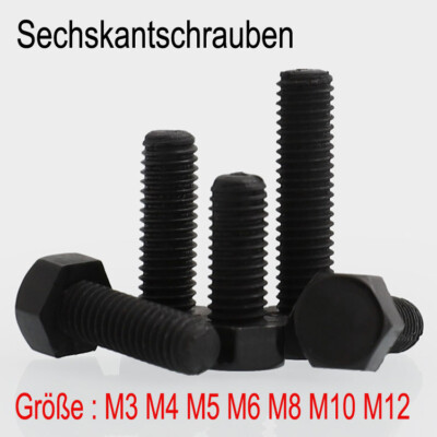 Sechskant-Taschenkopf Schrauben M3x30 Mm – 10 Stück, Schwarz, Für Modellbau & Metallverarbeitung