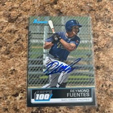 Reymond Fuentes Signed 2011 Bowman  Topps 100 Rc Auto San Diego Padres