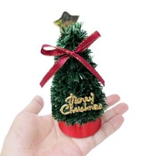 Lotto miniature casa delle bambole scala 1:12 2 pezzi accessori albero di natale soggiorno