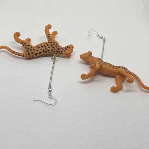 Large animal / zoo earrings , made from acrylic Kitsch Fun 8.5 cm Long - Picture 72 of 72