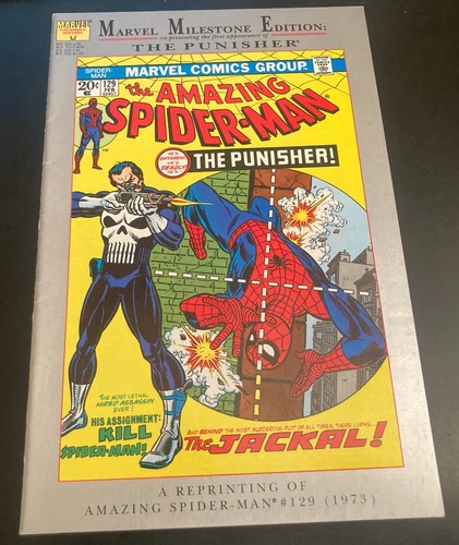 Marvel Milestone Edition AMAZING SPIDER-MAN #129 (1992) *Punisher Key!* (FN/VF)