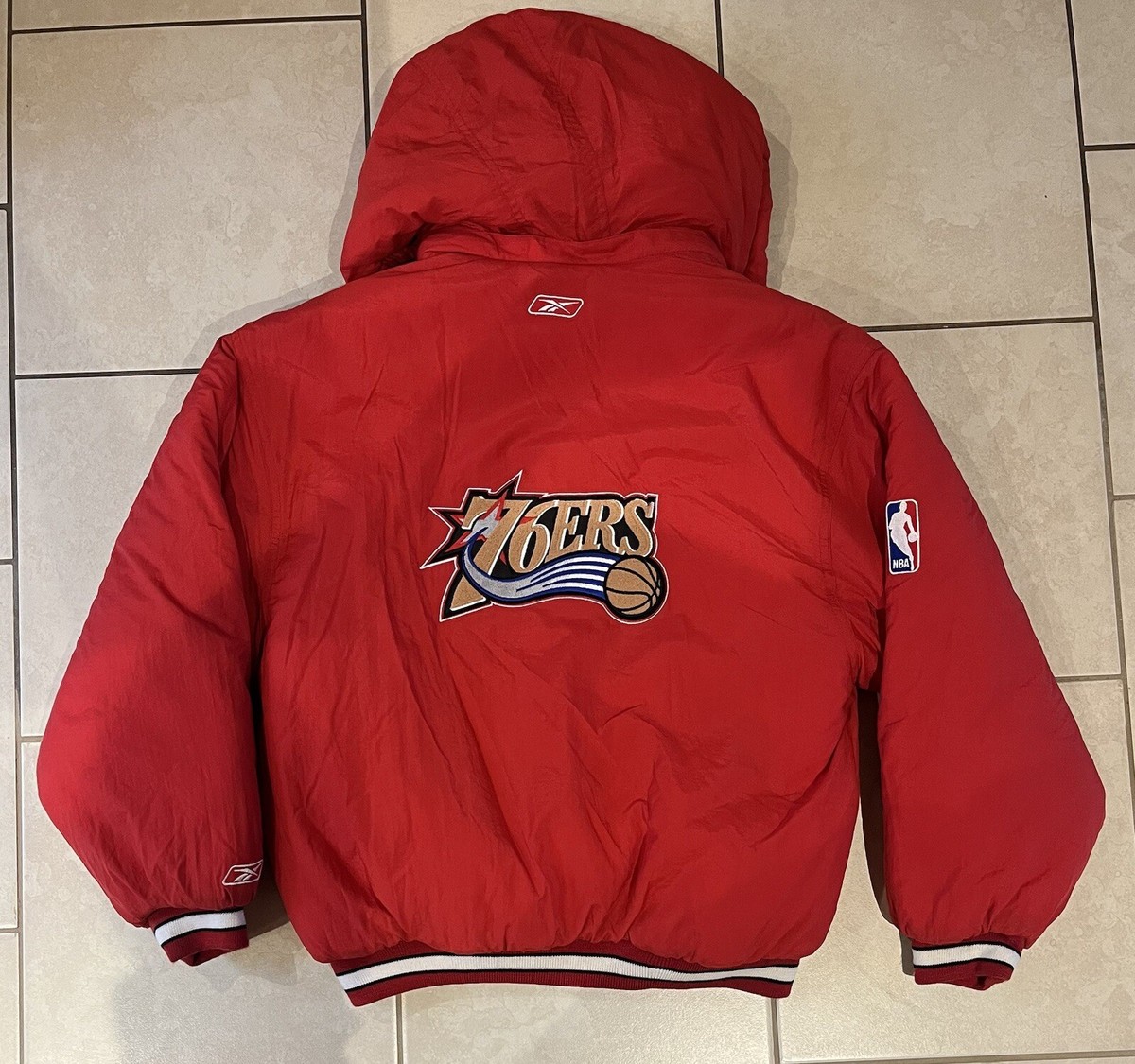 76ERS レッドジャケット reebok Vintage Reebok Philadelphia 76ERS Jacket Youth Large Red NBA