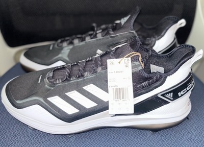 Adidas Icon 7 Boost Baseball Metal Cleats Black White FY4178 Men's Size 15