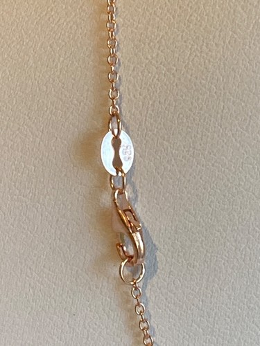 Morganite Graduated Bead Pendant on a 19.5" RG Plated 925 Silver Cable Chain - Picture 5 of 5