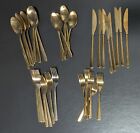 Lot of 40 Pieces - Cambridge Mercer Champagne Gold Stainless Flatware Set