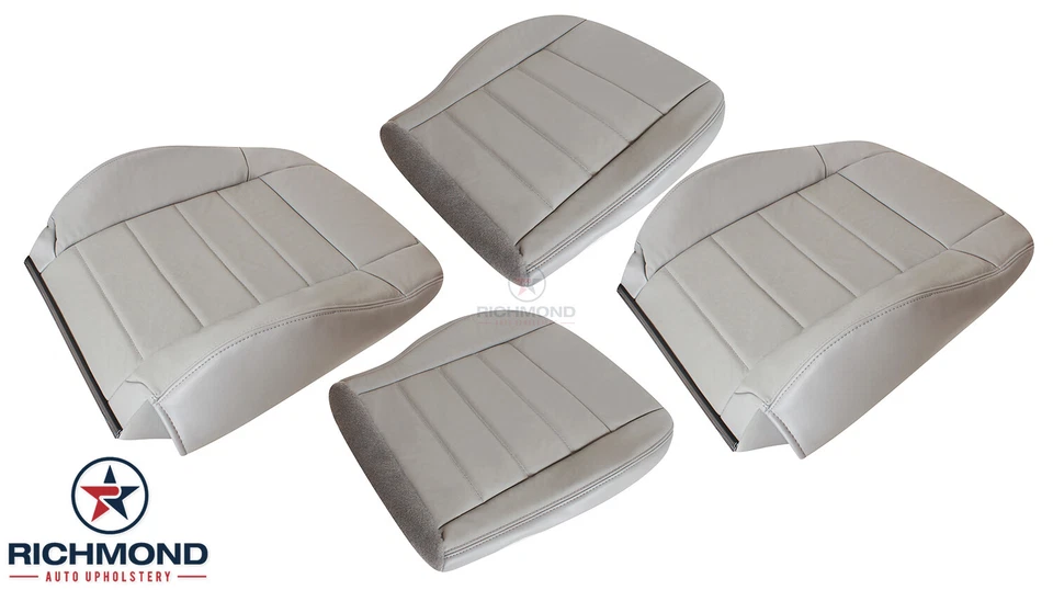 Dodge Magnum 2006 2007 cubiertas de asiento de cuero completas para conductor/pasajero gris claro Foto 3 de 4