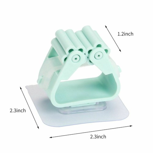 10PCS Mop holder Wall-mounted Broom Brush Handle Tool Hanger Sticky Hook - Picture 2 of 14