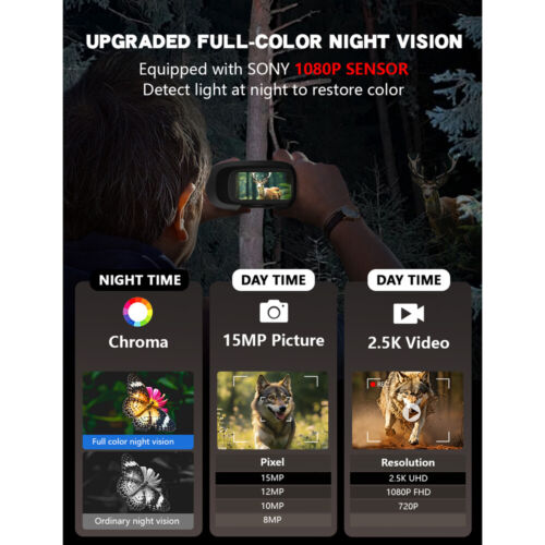 8X Zoom Kopfhalterung Nachtsichtbrille Infrarot Digital Fernglas für Jagd - Bild 8 von 34