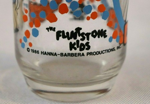 VTG 1986 Pizza Hut The Flintstone Kids "Wilma" Glass / Cup Hanna Barbera - Picture 5 of 5