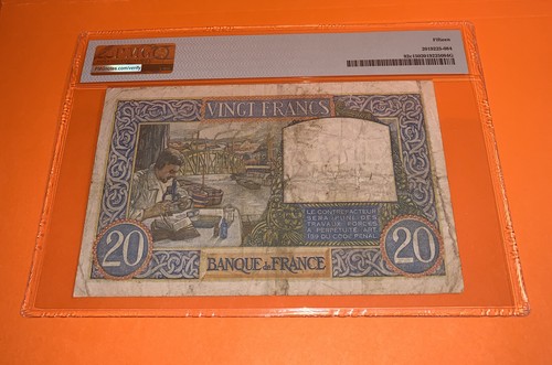 PMG France, Banque de France 20 Francs Banknote 1942 p92c Choice Fine 15 - Picture 2 of 6