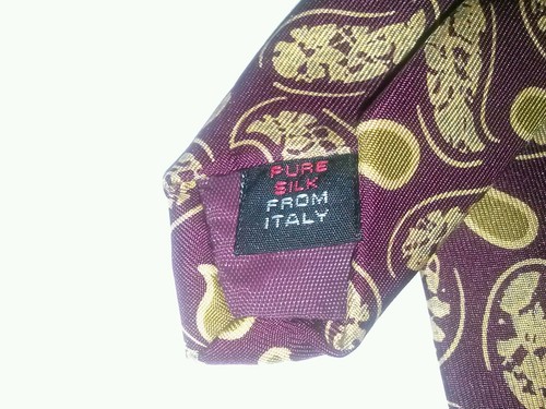 Men's Necktie BIELLA Designer PURE SILK FROM ITALY BURGUNDY - Picture 3 of 4