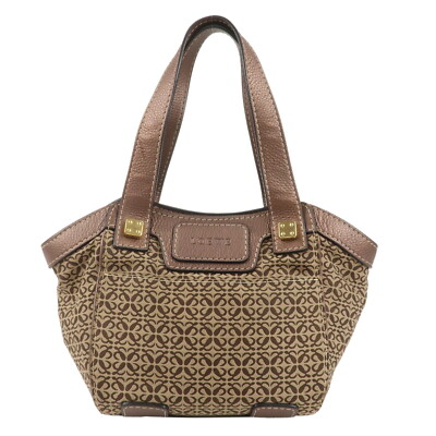 LOEWE New Road Anagram Tote Bag Hand Bag Canvas Leather