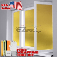 *48"x84" Yellow Frosted Film Glass Home Bathroom Window Security Privacy Sticker