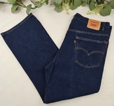 VTG Levi's 517 Dark Blue Denim Jeans Bootcut Size 42 x 30