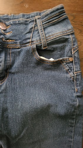 Always Friday Womens Size 7 blue Jeans Mid Rise Denim Stretch Juniors, 26x28 EUC - Picture 3 of 10
