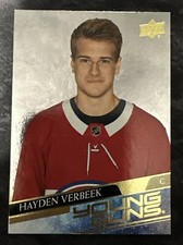 2020-21 Upper Deck Silver Foil Young Guns 714 Hayden Verbeek Montreal Canadiens