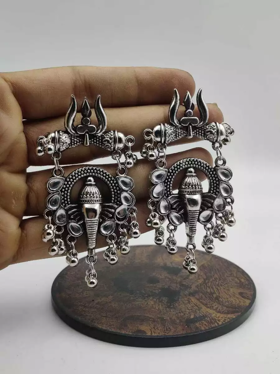 Oxidised earrings low price deals