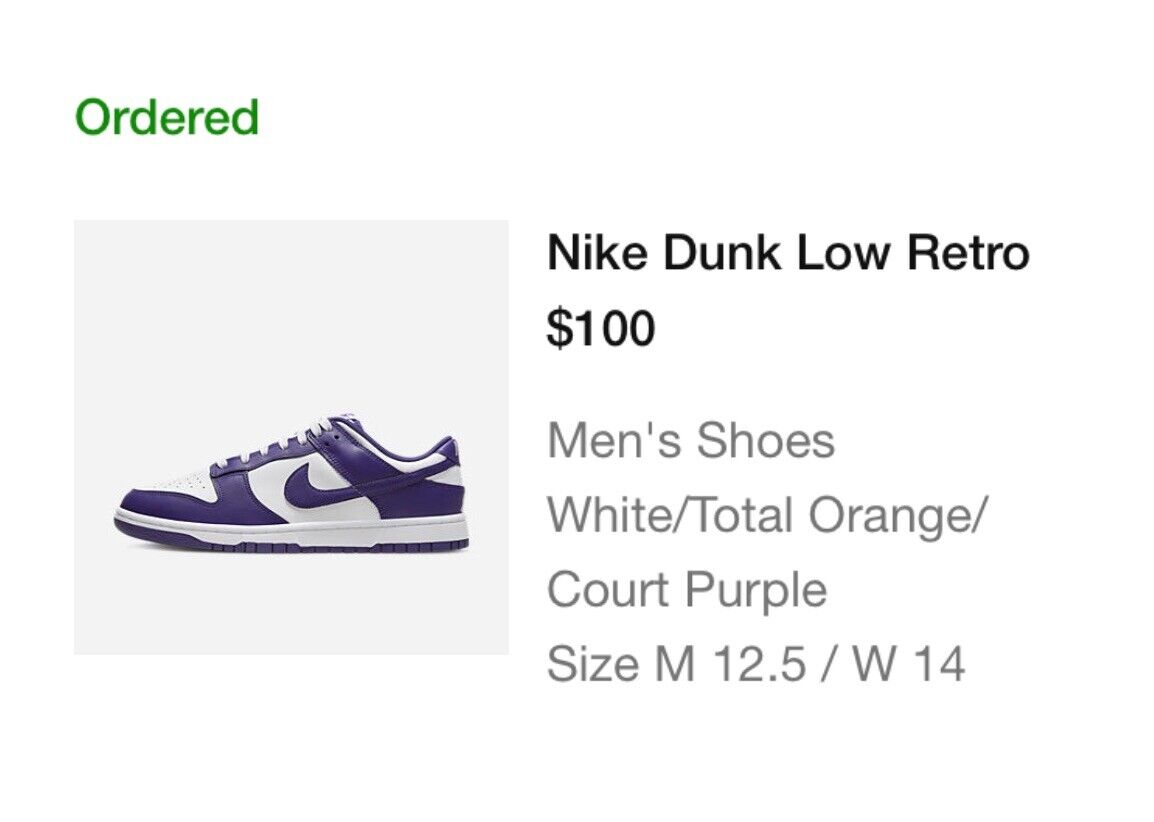 Nike Dunk Low Championship Court Purple White DD1391-104 Nike Dunk Low Championship Court Purple White DD1391-104