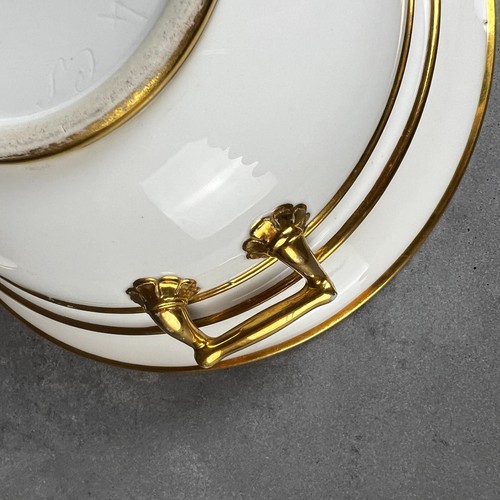 Antique Sevres porcelain bowl plate gold gilding bouillon bowl France vase white - Bild 11 von 14
