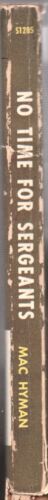 NO TIME FOR SERGEANTS by MAC HYMAN Signet PB 1954 1956 1st - Imagen 3 de 3