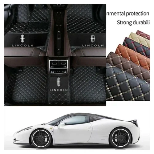 For Lincoln Nautilus Car Floor Mats Waterproof PU Leather Carpets Auto Liners - Bild 1 von 35