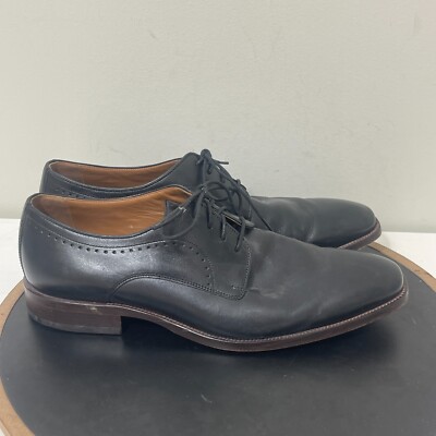 Johnston Murphy Shoes Men 10.5 Henrick Plain Toe Black Full  display picture 2