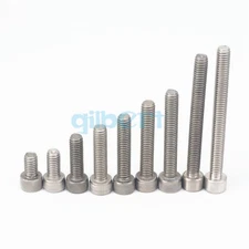 10pcs M6x 10mm-120mm Length GR2 Titanium Hex Socket Head Cap Screw Bolts DIN 912