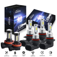 Combo Led 9005 9006 Headlight H11 Fog Light Kit High Low Beam Bulbs 6000k White
