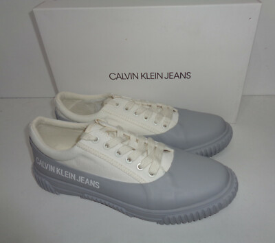 Calvin Klein weiße Damenschuhe Freizeit Damenschuhe UVP £ 125 neu UK Größe 4