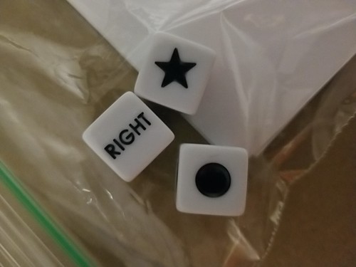 Left Right Center Dice Game Set Bundle with 3 Dices and Game Rules In Baggie - Picture 2 of 4