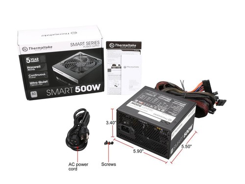 Thermaltake Smart Series 500W SLI/CrossFire Continuous Power ATX Power Supply... - Picture 7 of 12