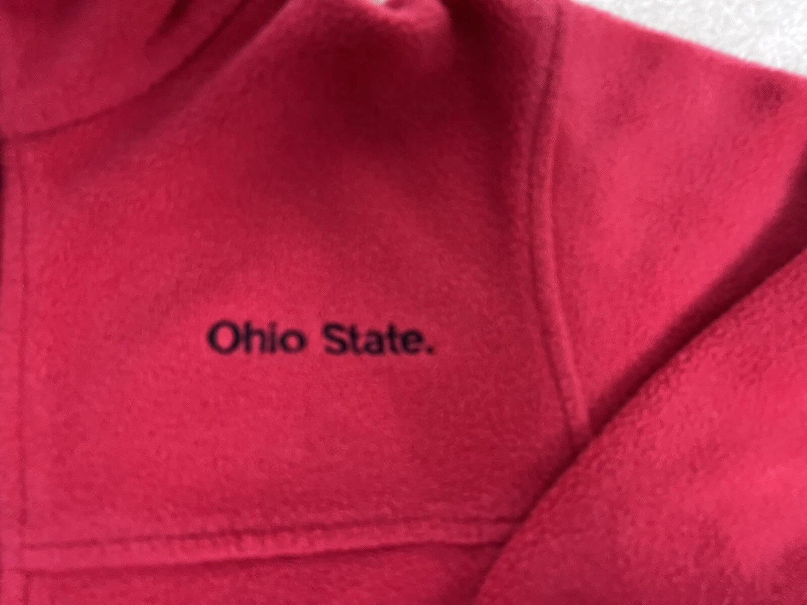Ohio State Buckeyes Jacket Boys 6 Red Fleece Coulmbia Full Zip Spell Out image 3