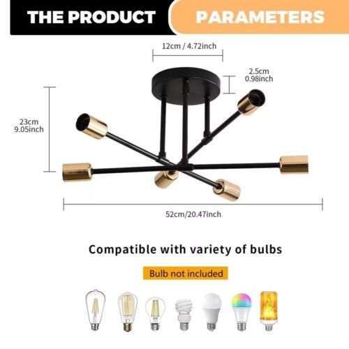 LED Deckenleuchte Deckenlampe Spotleuchte Deckenstrahler 6 flammig Wohnzimmer - Bild 5 von 18