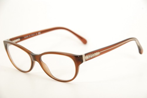 Rare Authentic Chanel 3206 c.538 52mm Brown Crystal Cat Eye Glasses Frames Italy - Picture 2 of 7