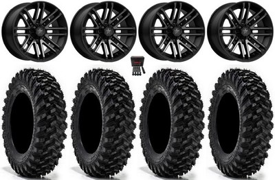 MSA Rogue 14'' Wheels Black 34'' Warrior XT Tires Yamaha YXZ (2019+)