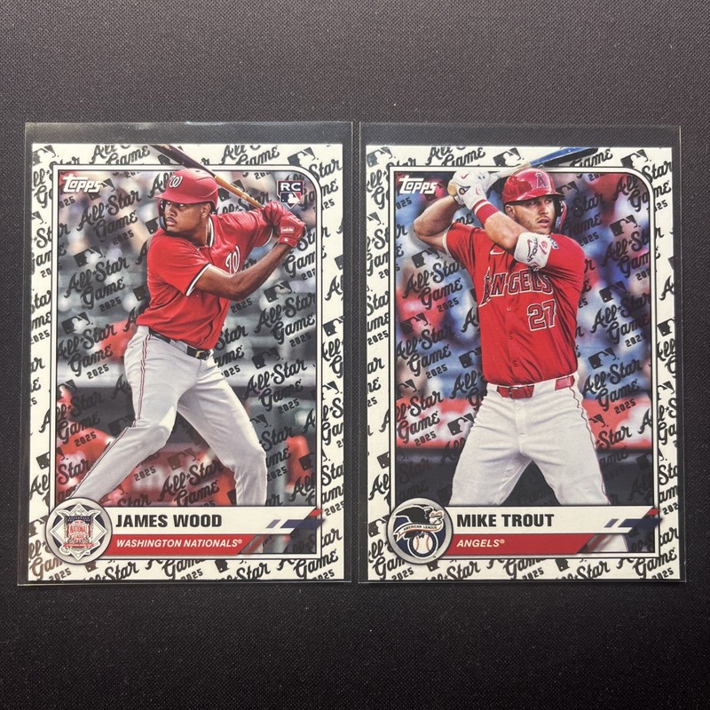 2025 Topps All-Star Game James Wood(RC) & Mike Trout Cards