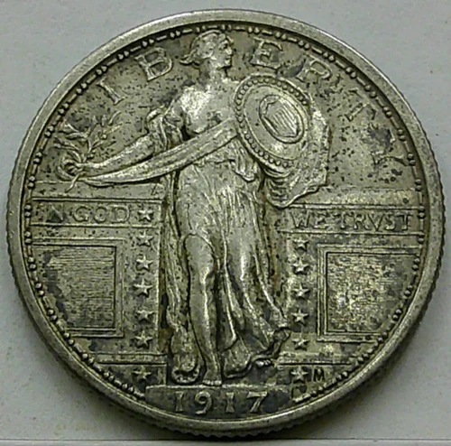 US 1917 Standing Liberty Quarter Type 1  **