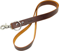 Office Lanyard, PU Leather Necklace Lanyard with Strong Clip and Keychain for Ke