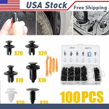 Fender Liner Fastener Rivet Push Clips Retainer 6 Size Universal for Car 104 Pcs