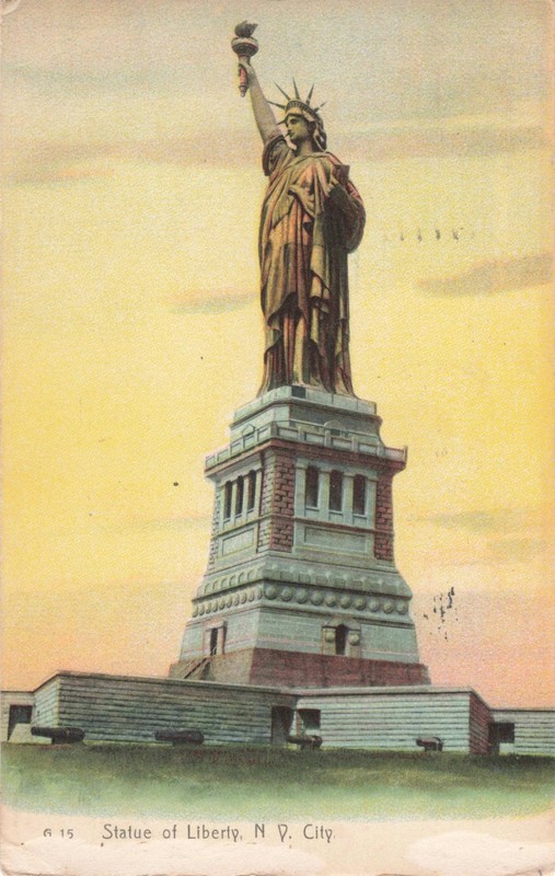 New York City Postcard Statue of Liberty Rotograph PM  1906       P11
