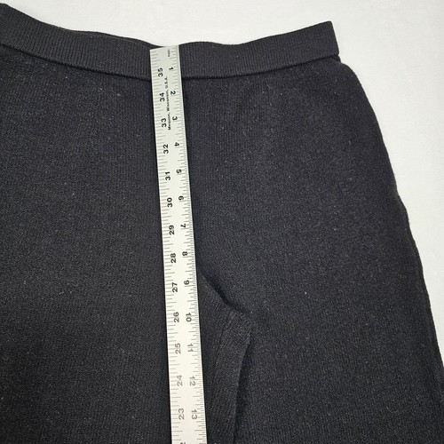 St John CAVIAR Pants Womens 4 Santana Knit Elastic Waist Wide Leg Stretch Capri - Picture 7 of 9