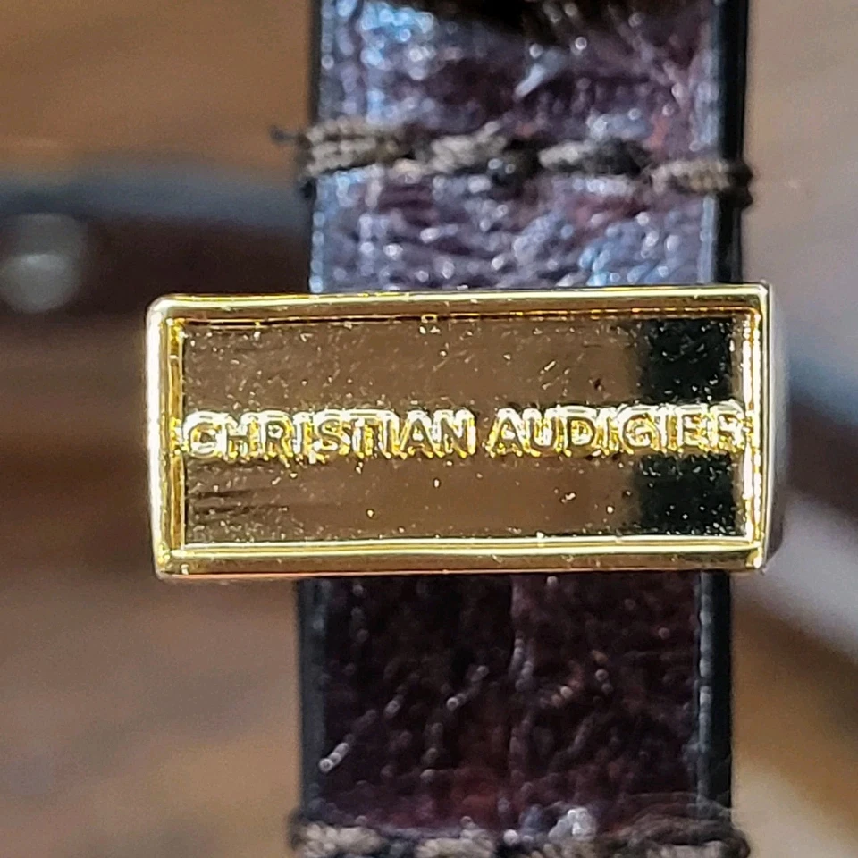 Cinturón de cuero Christian Audigier Los Angeles 31"-37" mediano  Foto 2 de 4