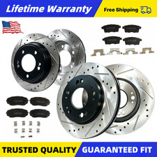 320mm Front And Rear Drilled Rotors Brake Ceramic Pads Fit Mazda Cx-9 2014 2015