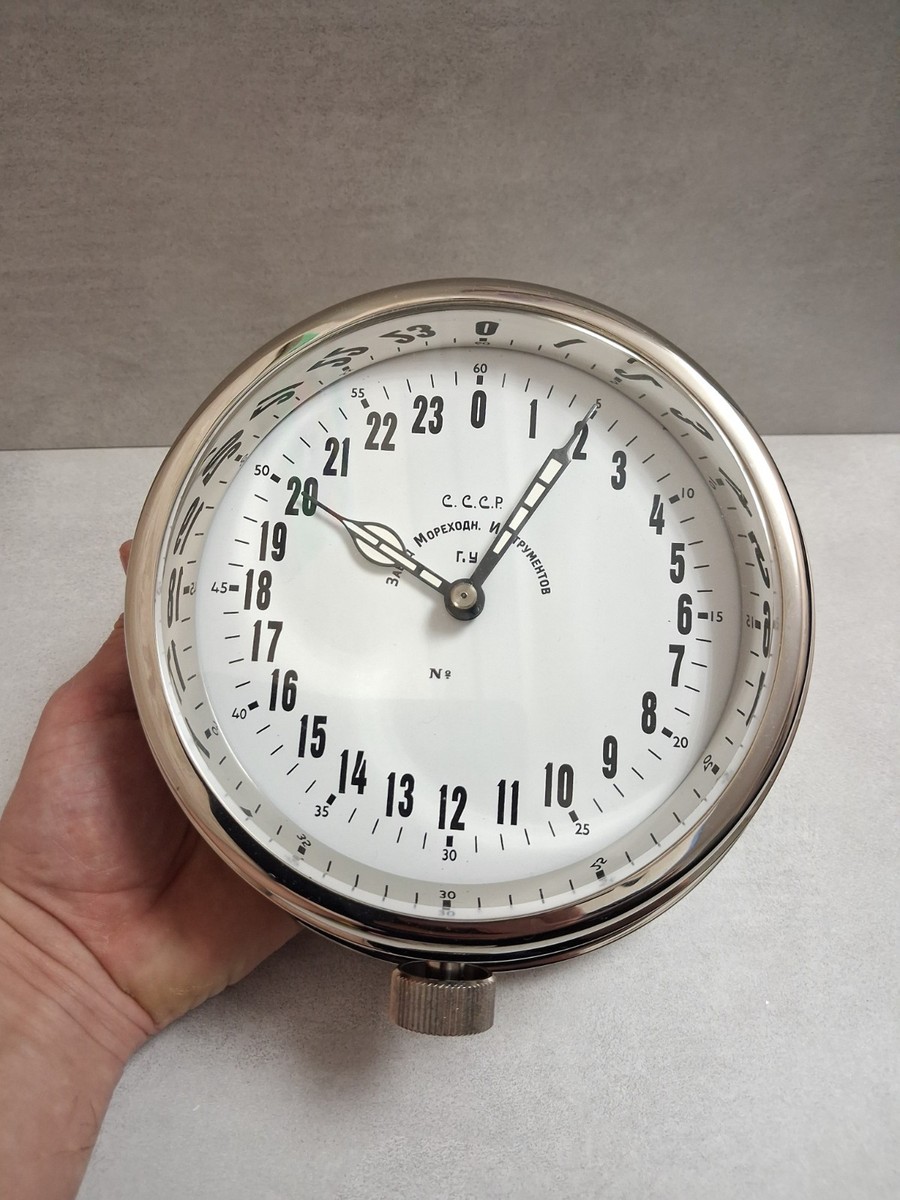 時計 submarine Vintage Soviet Navy Ship,Submarine 24H Cabin Clock 1961y. Wall
