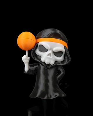 Slam Dunk Reaper Figurine   Grim Reaper with Basketball | 3D Printed Halloween