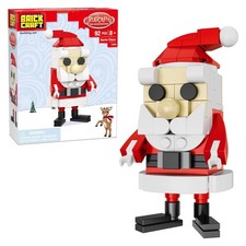 Rudolph The Red-Nosed Reindeer Santa Figure 93-Piece Brickcraft Building Set
